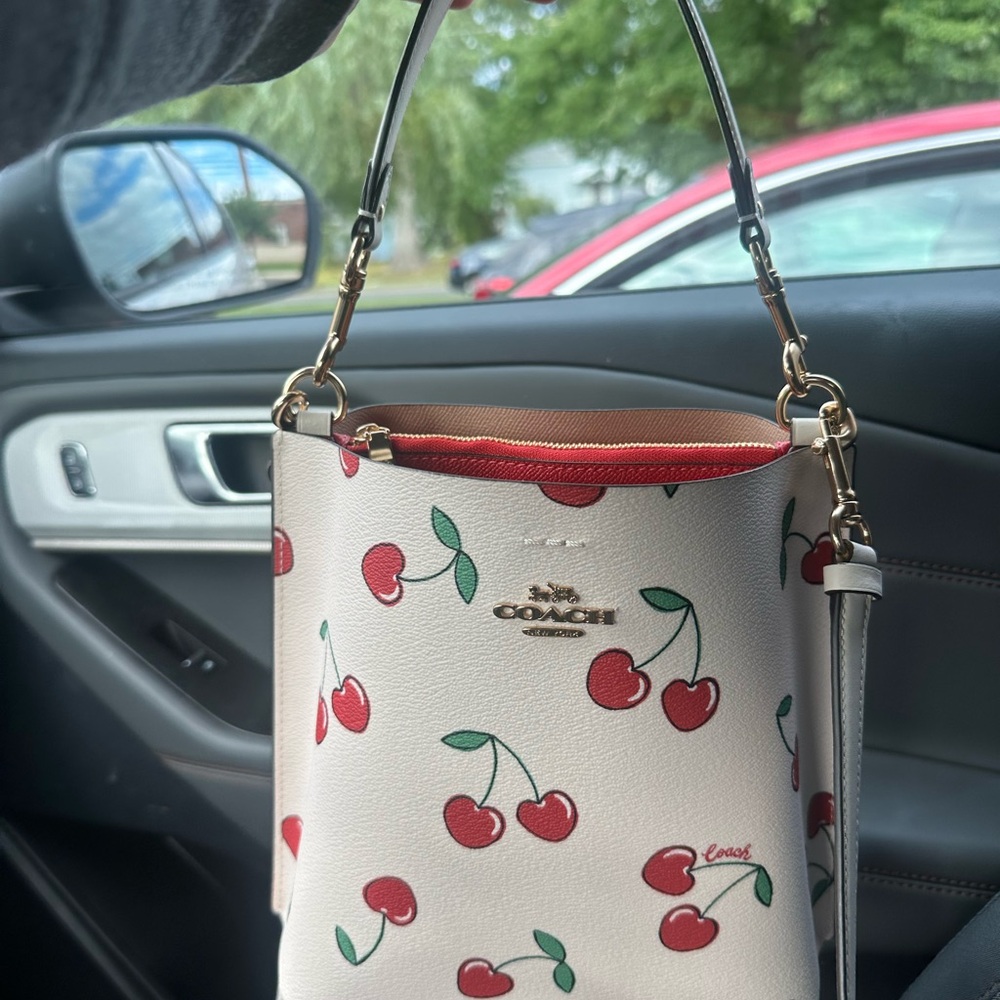 Coach Cherry Print Shoulder Bag
